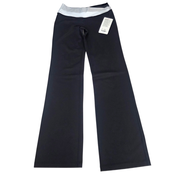 Lululemon Astro Pant Legging NEW Womens 8 Tall Black Gray Low Rise Straight Luon - Picture 1 of 15